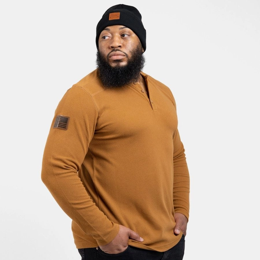 Thermal Henley - Coyote Breathable layers