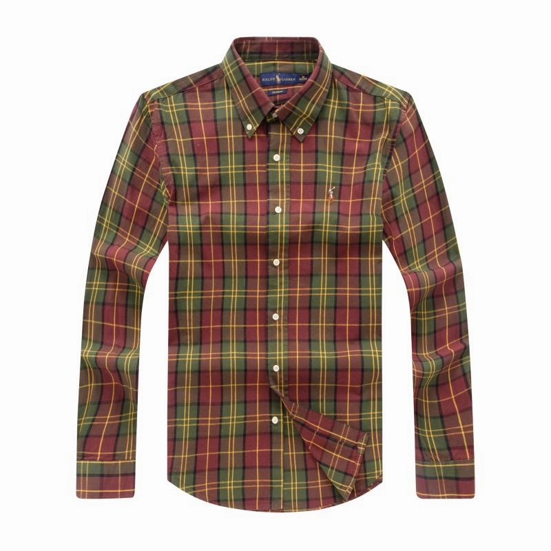 Layered Design POLO RALPH LAUREN Custom  Fit Oxford Tartan Checked Shirt