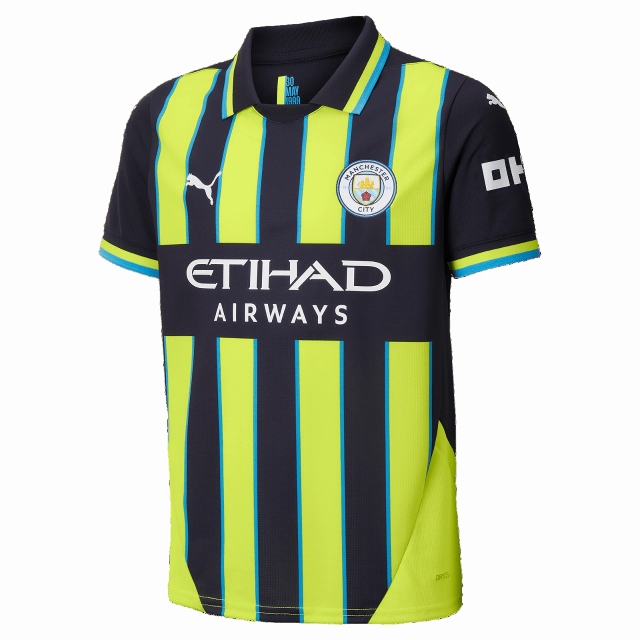 Ribbed Collar Style Manchester City 24/25 Away Youth Jersey (77508902)