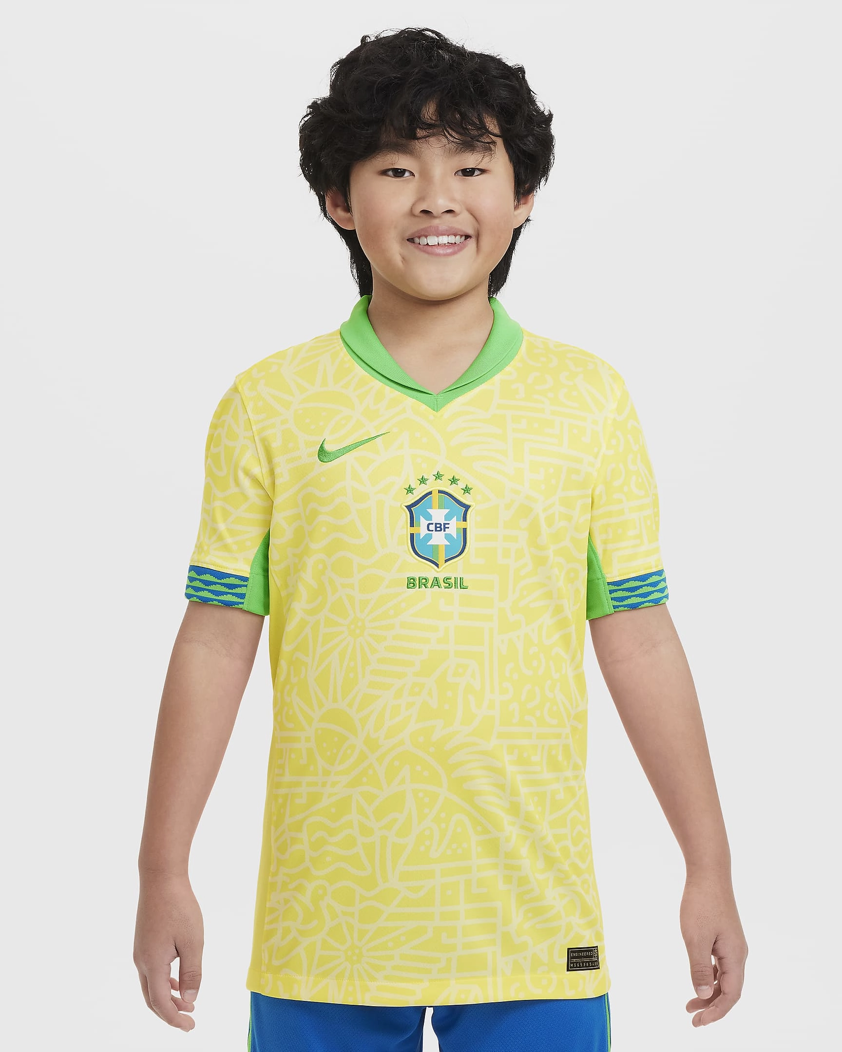 Brazil 2024 Home Mini Kit Full Set Shirt & Shorts Daily Training