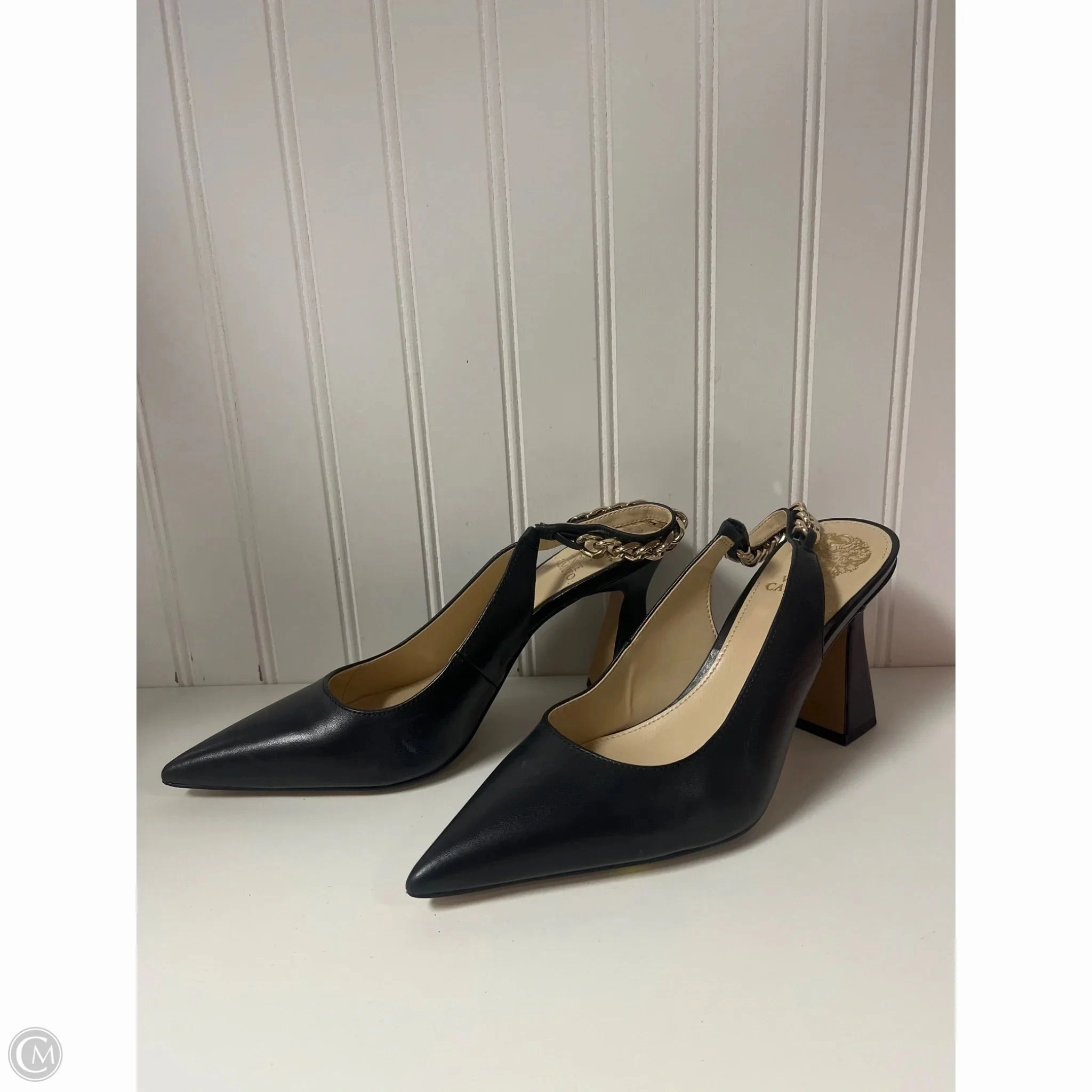 Shoes Heels Block By Vince Camuto In Black, Size: 8.5 Sleek Shoes Vegan Wedding Heels