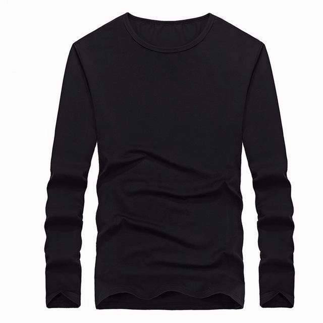 West Louis? Cotton Solid Color Long Sleeved T Shirt Fashionable Layer