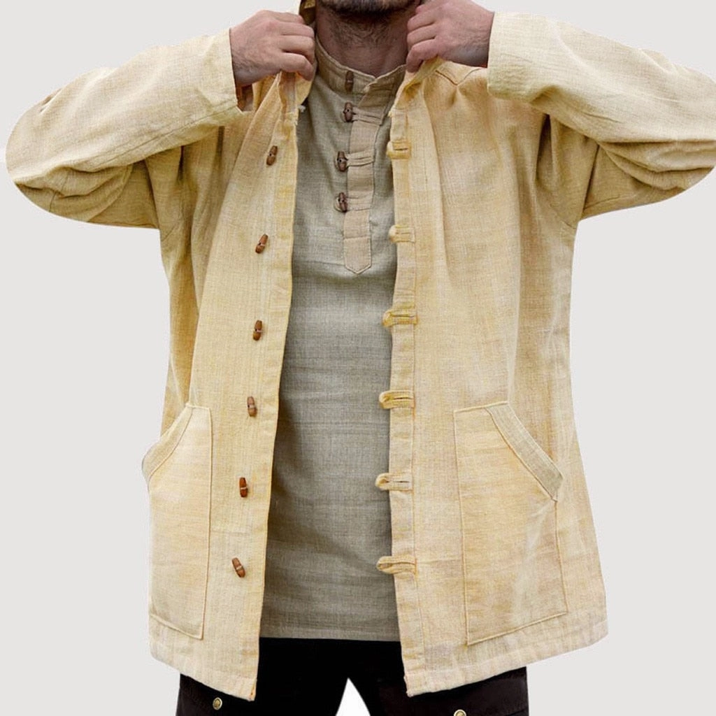 West Louis? Ethnic Style Linen Shirt Trendy Daywear Work From Home