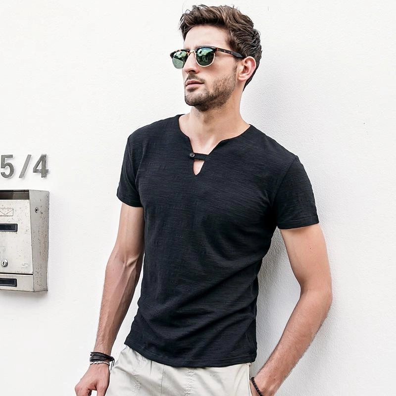 West Louis? Fashion V-neck Collar Summer T-Shirt Travel Essential