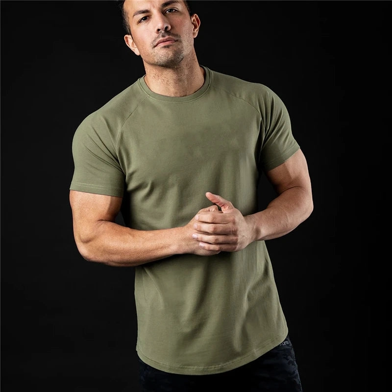 West Louis? Fitness Gym Plain T Shirt Stretchy Cloth