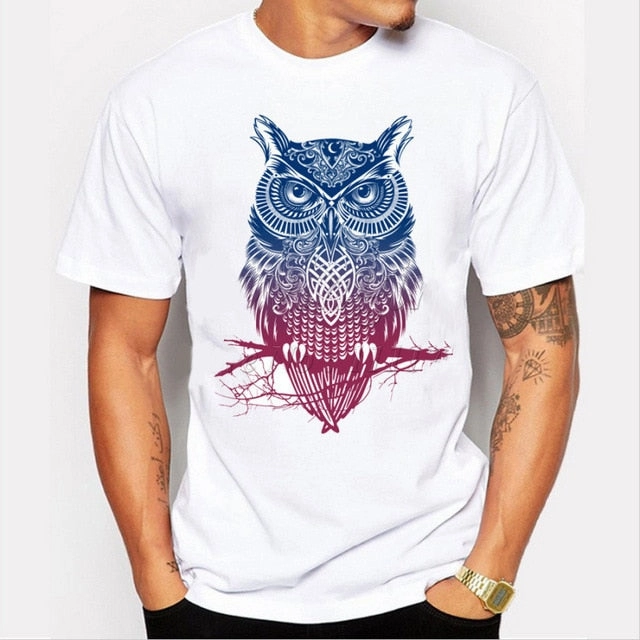 All-day Comfort Odor Control Technology West Louis? O-Neck Owl Shirt