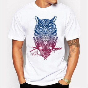 All-day Comfort Odor Control Technology West Louis? O-Neck Owl Shirt