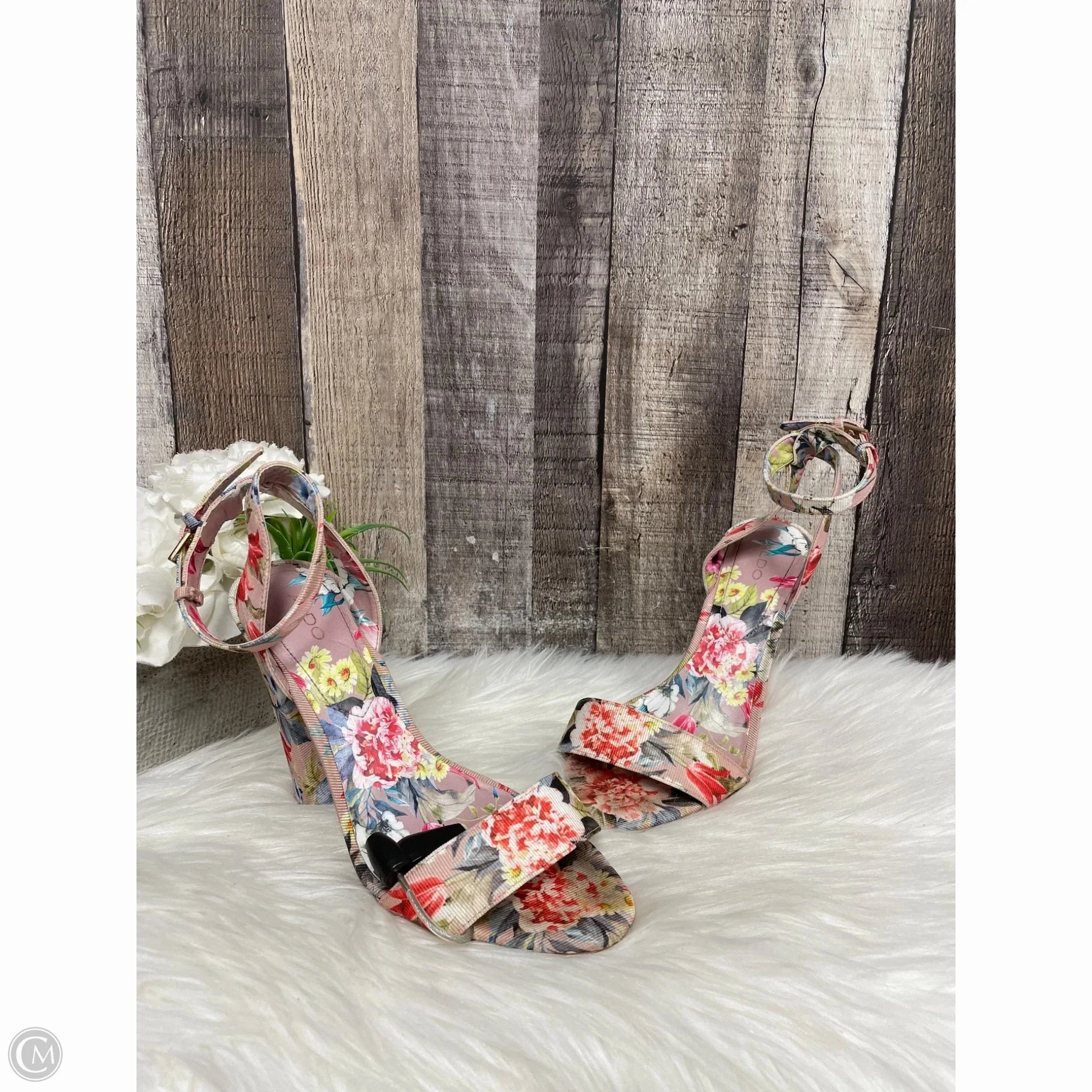 Fresh Design Shoes Heels Block By Alegria In Floral Print, Size: 7.5