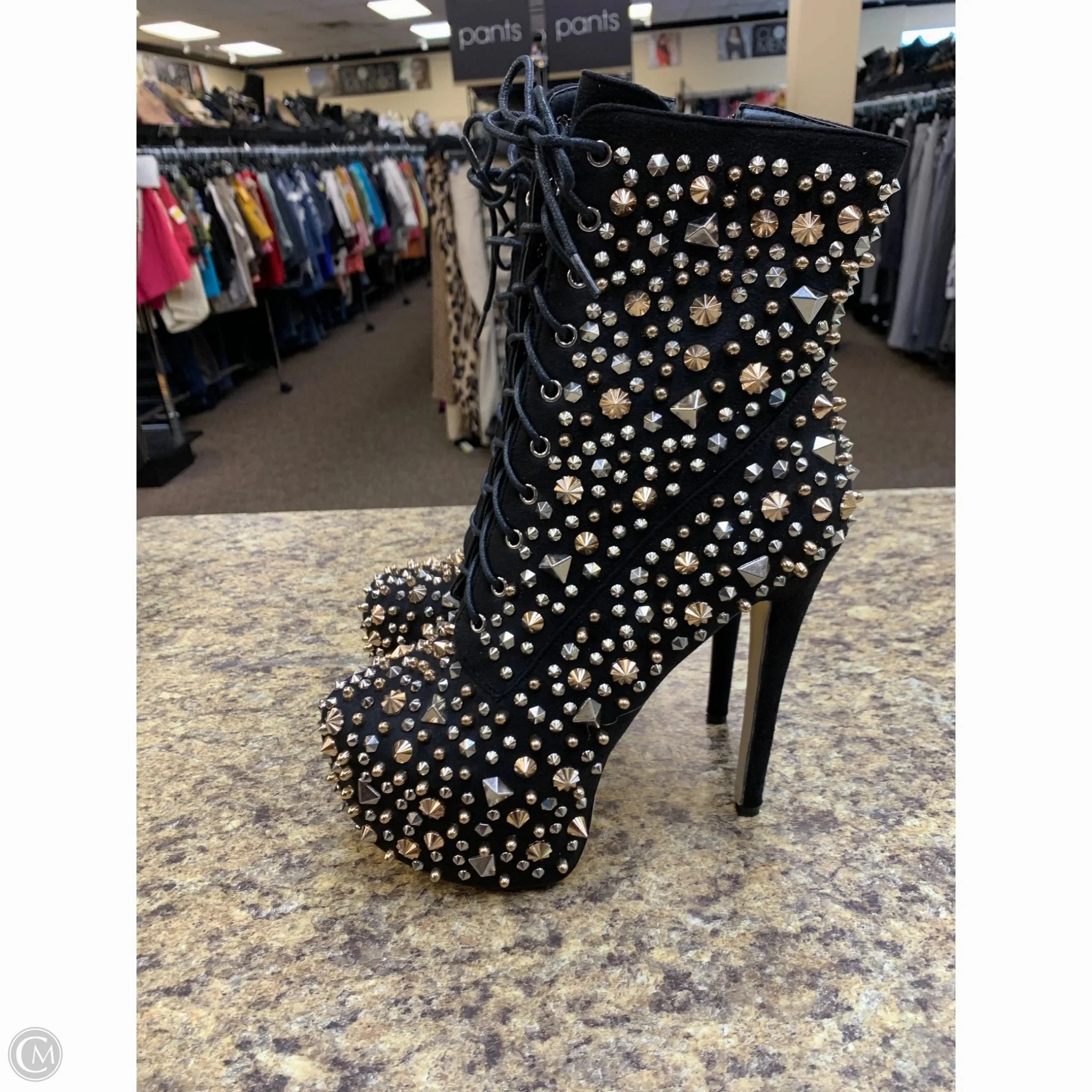 Strappy Design Shoes Heels Stiletto By Akira In Black, Size: 11