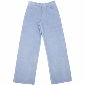 Style Neutral Parent Style Evening Stroll Festival Outfit Wide Wild West  - Organic Faded Corduroy - Pale Indigo