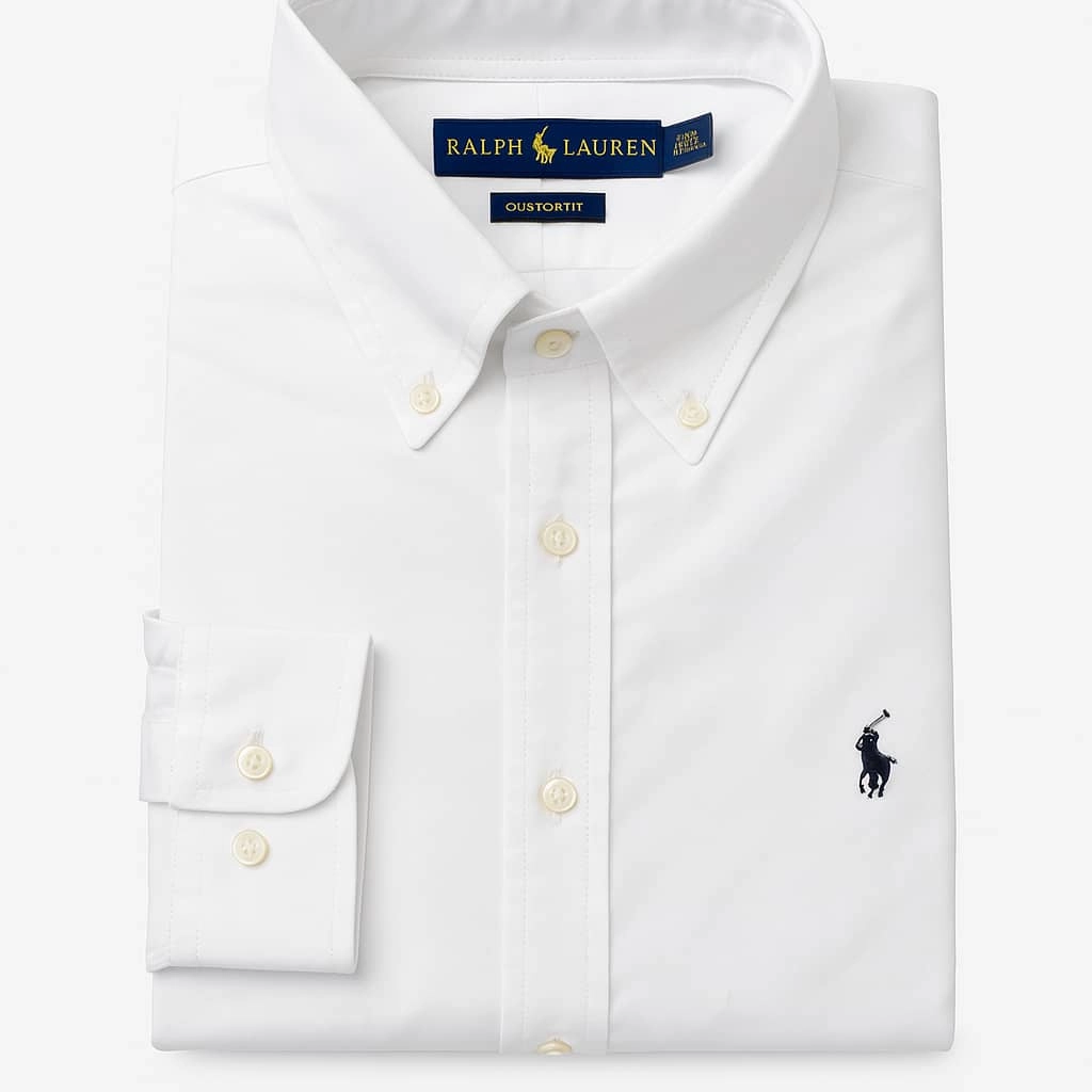 Customizable Option Ralph Lauren Male Long Sleeve White Oxford