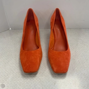 Happy Mood Clean Lines Shoes Heels Block By Charlotte Stone In Orange, Size: 10