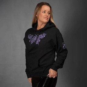 Women's 2A Butterfly Hoodie - Black Easy Movement Date wear