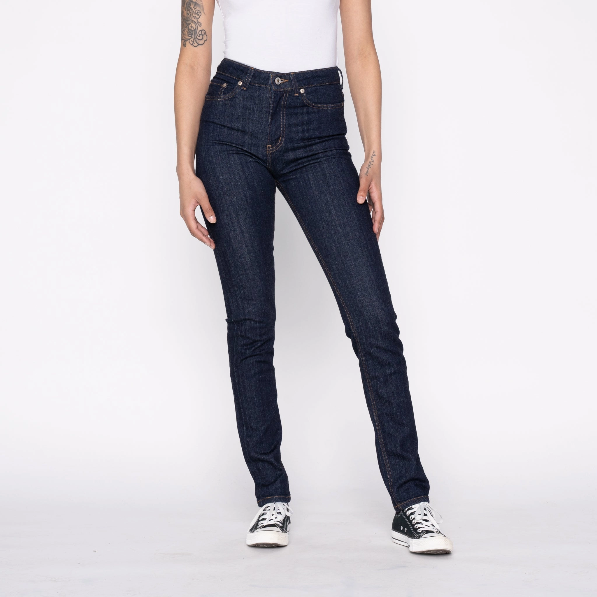 Women's - High Skinny - Cashmere Blend Stretch Denim Go-To Style Non Restrictive Cut