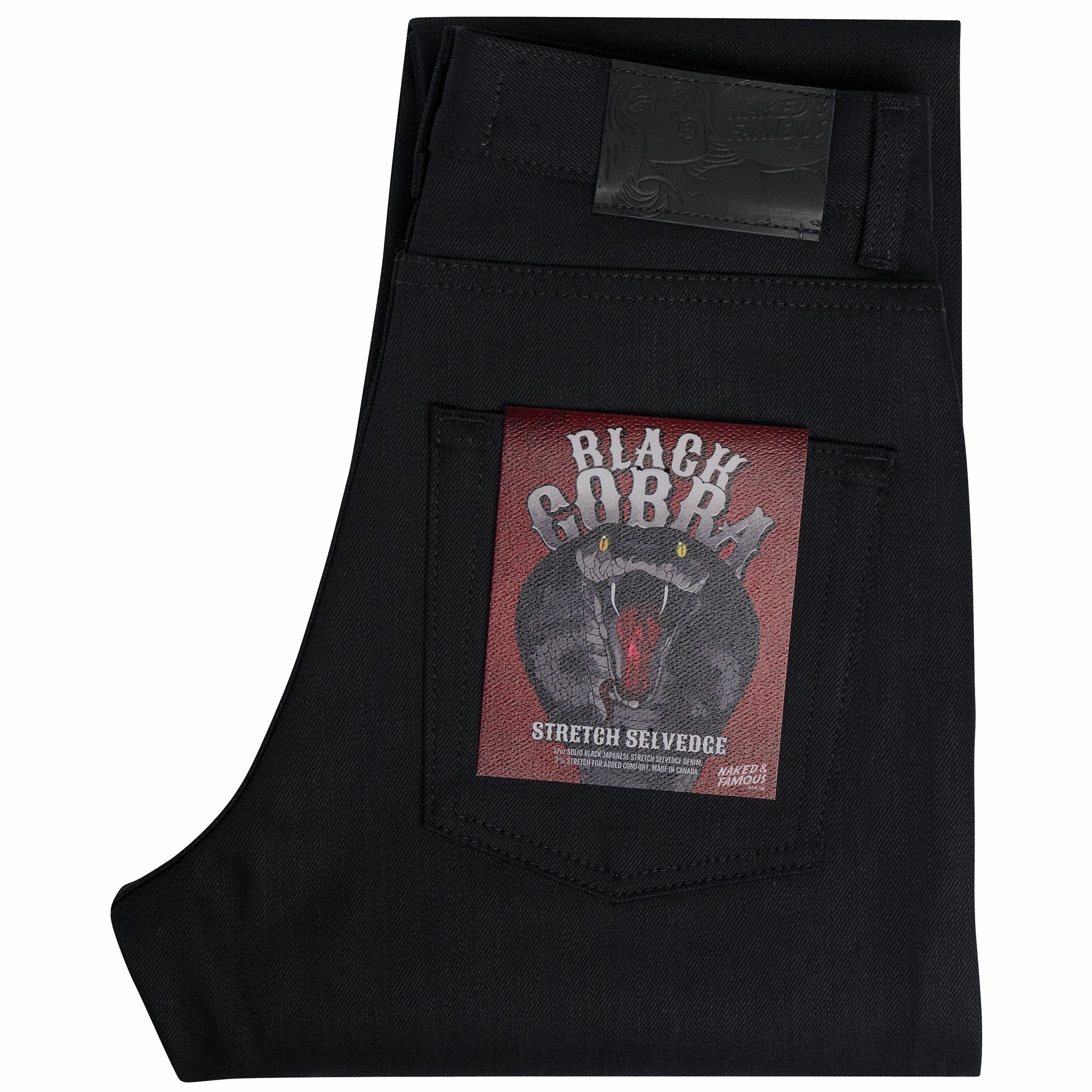 Women's - Max - Black Cobra Stretch Selvedge Seamless Waistband Finish