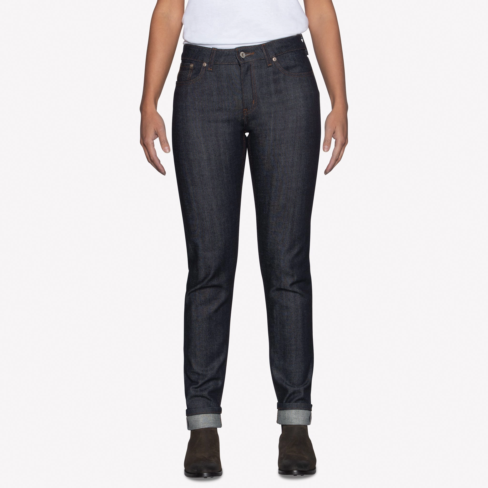 Women's - Skinny - Stretch Selvedge Raw Denim Day Out Style