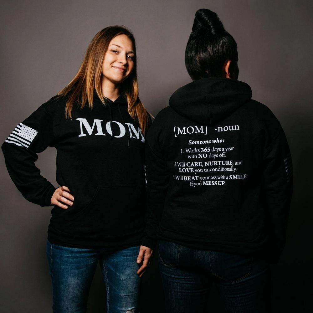 Smart Casual Women's Mom Defined Hoodie - Black