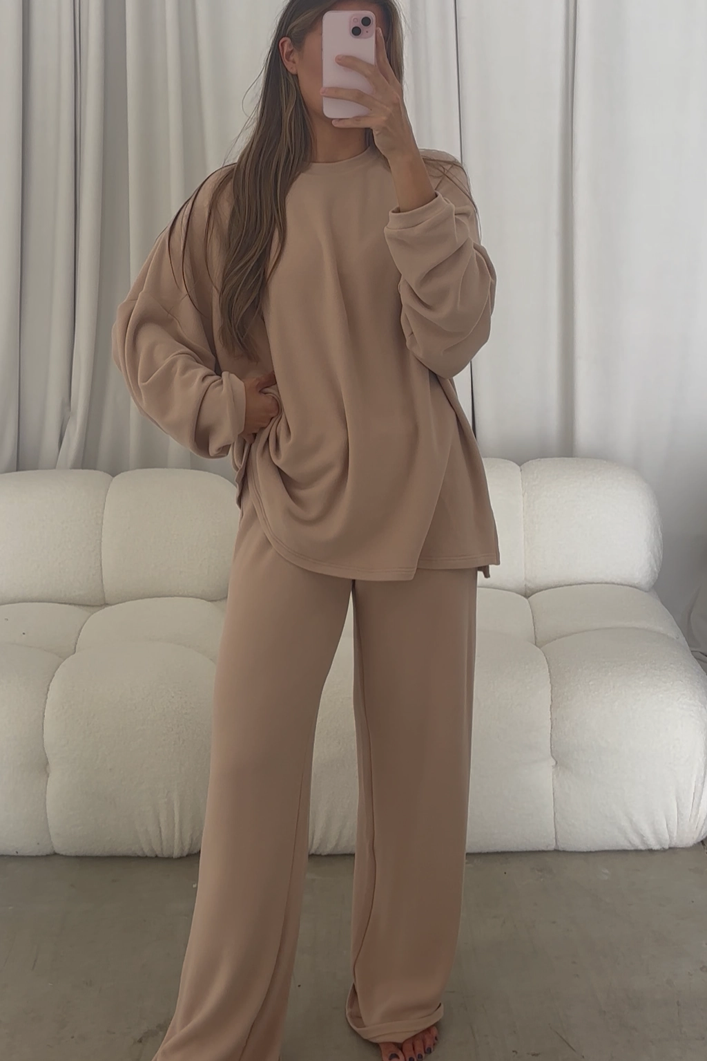 Campbell Fleece Lounge Pants in Dusty Blush *10/6 PRE-ORDER* All Season Athletic Flex Wear