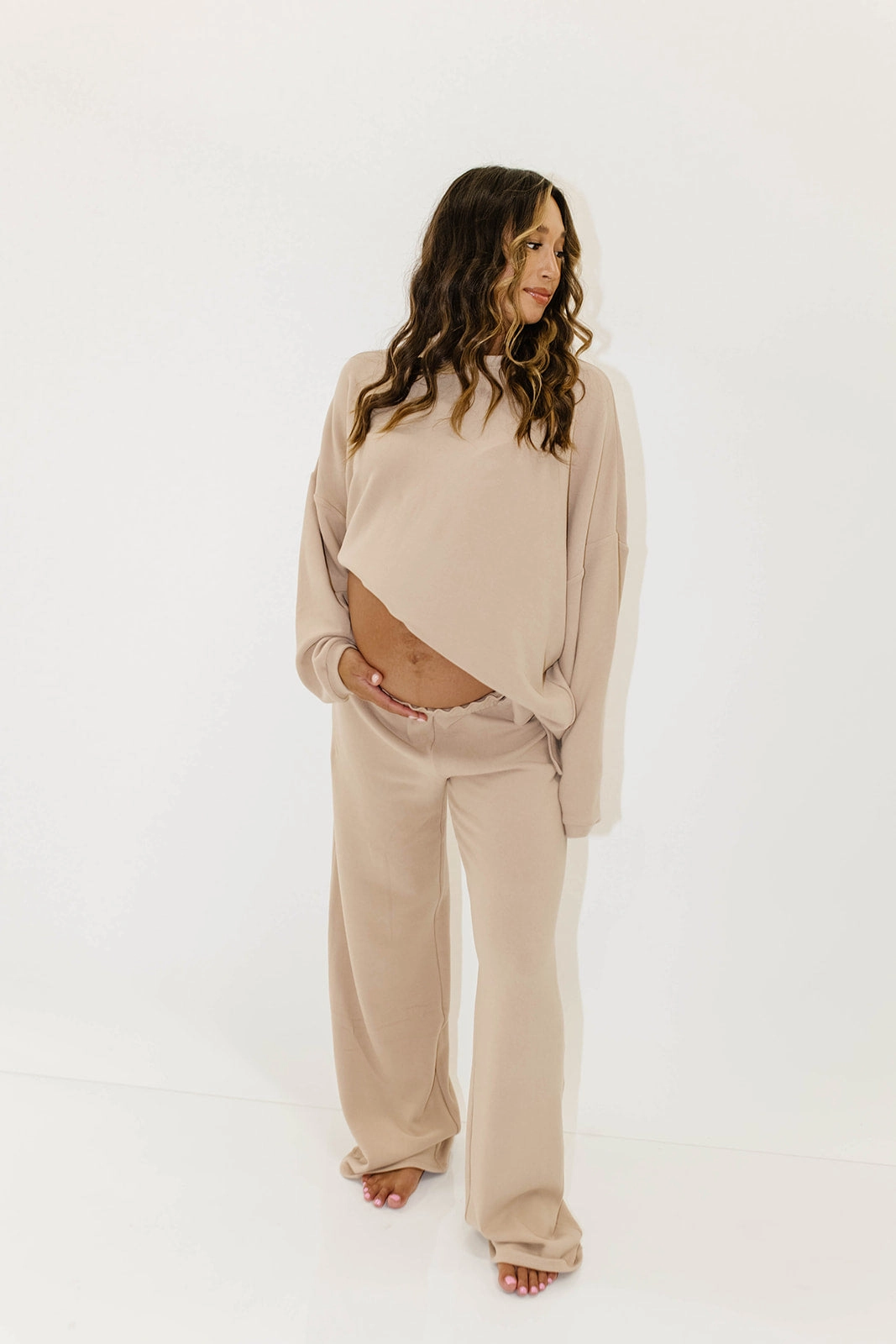 Perfect Pair Airy Feel Campbell Fleece Lounge Pants in Dusty Blush *10/6 PRE-ORDER*