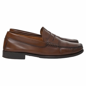 Tod's Logo-Embossed Polished Loafers in Brown Calfskin Leather Fashion Accents