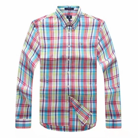 Urban Style Gant Male Long Sleeve Check Shirt