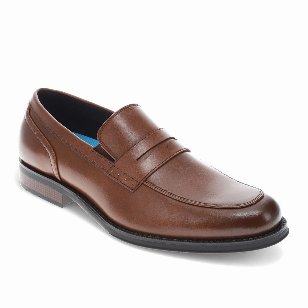 No Lace Ground True Dockers Mens Emerson Penny Synthetic Leather Dress Loafer Slip On Shoe