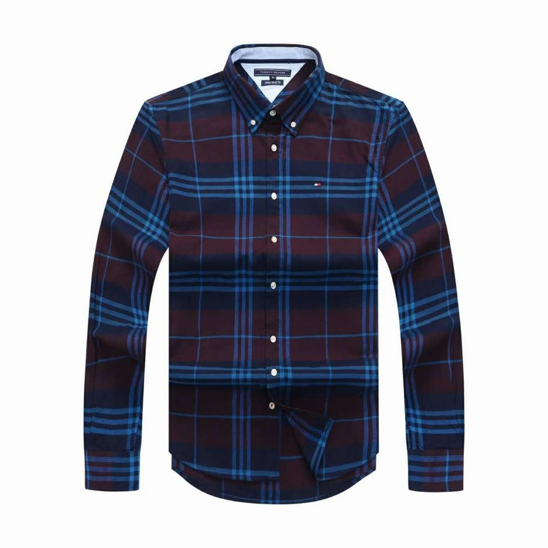 Animal Print Hypoallergenic Lining Tommy Hilfiger Long Sleeve Men II Check Shirt