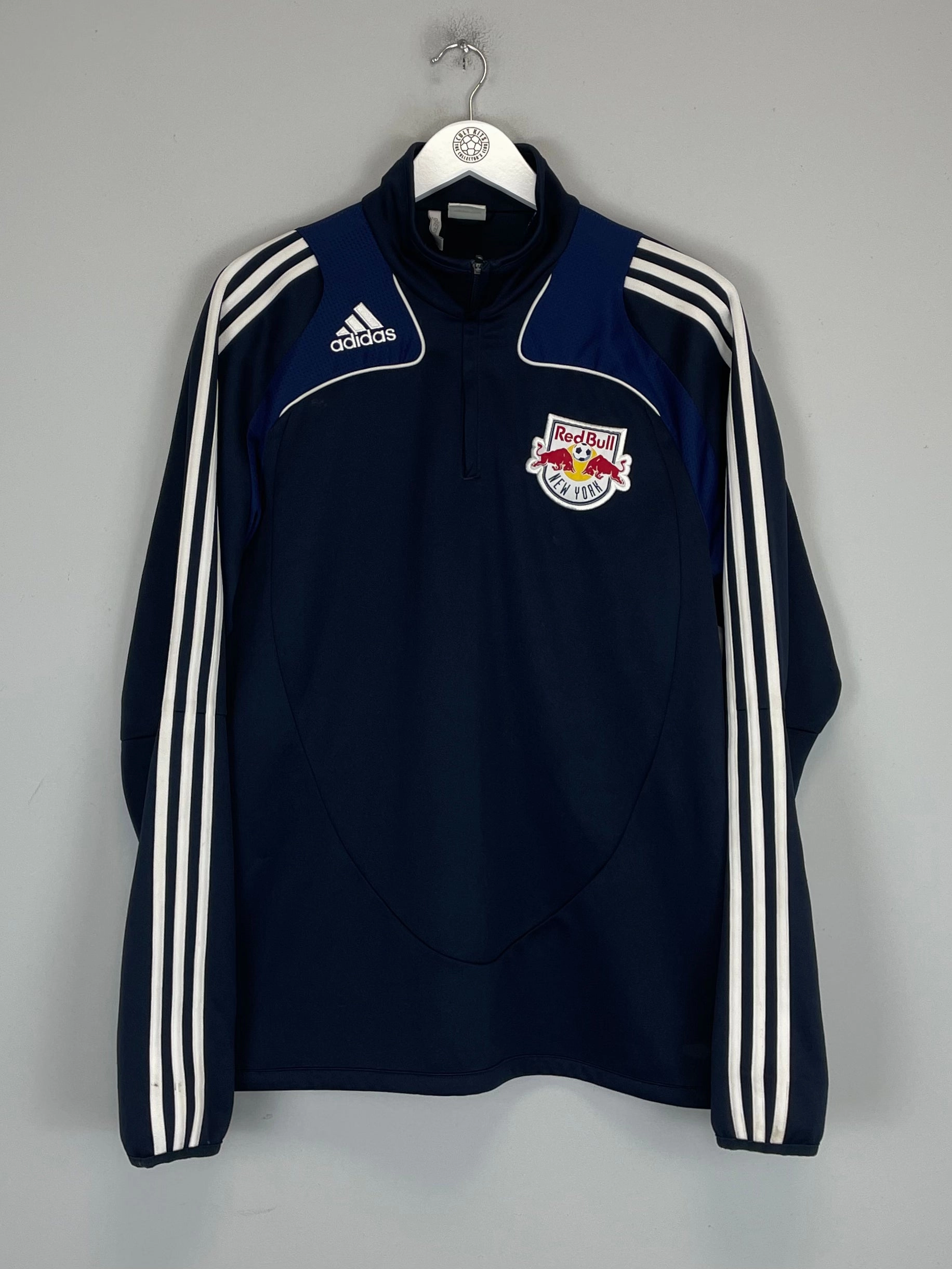 2012/13 NEW YORK RED BULLS 1/4 ZIP (L) ADIDAS Collared neckline quick dry